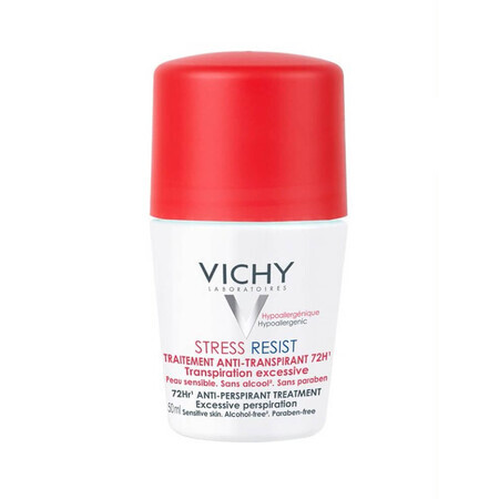 Vichy Stress-resist desodorante roll-on tratamiento antitranspirante intensivo 72h, 50 ml