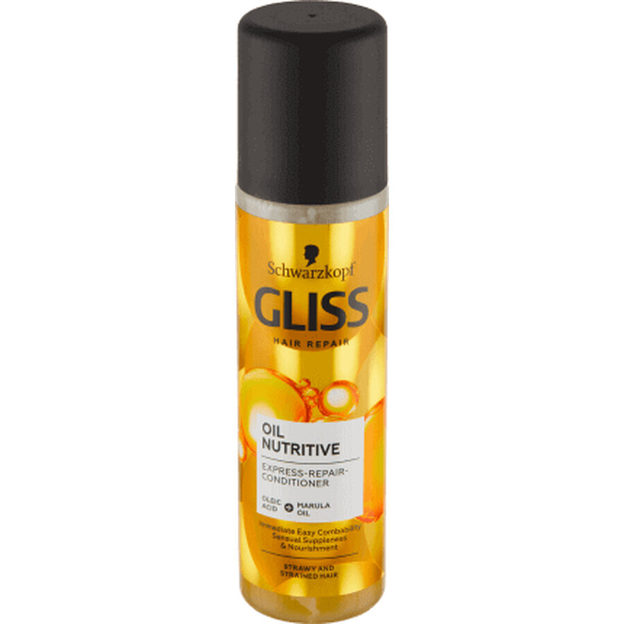 Schwarzkopf GLISS Balsamo spray per capelli all'olio nutriente, 200 ml
