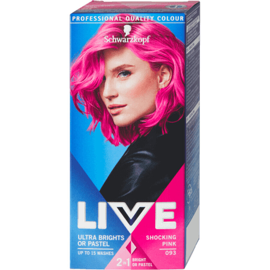 Schwarzkopf Live Tinta per capelli semipermanente XXL 93 Shocking Pink, 0,8 l