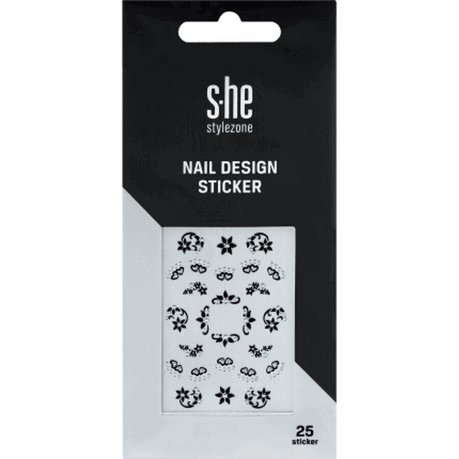 S-he colour&style Nail Stickers, 1 set