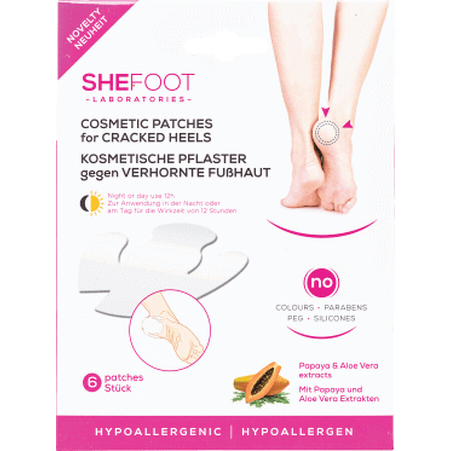 SHEFOOT Cosmetic patches for cracked heels, 6 pcs.