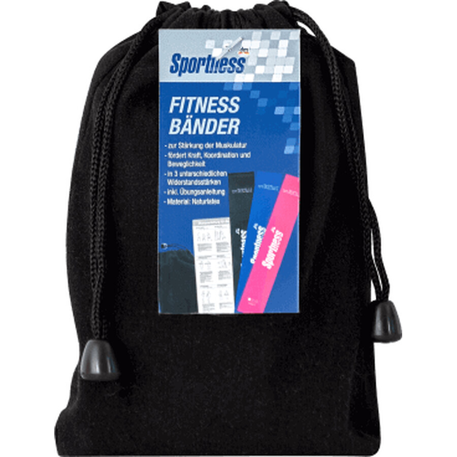 Fasce Sportness Fitness, 3 pz