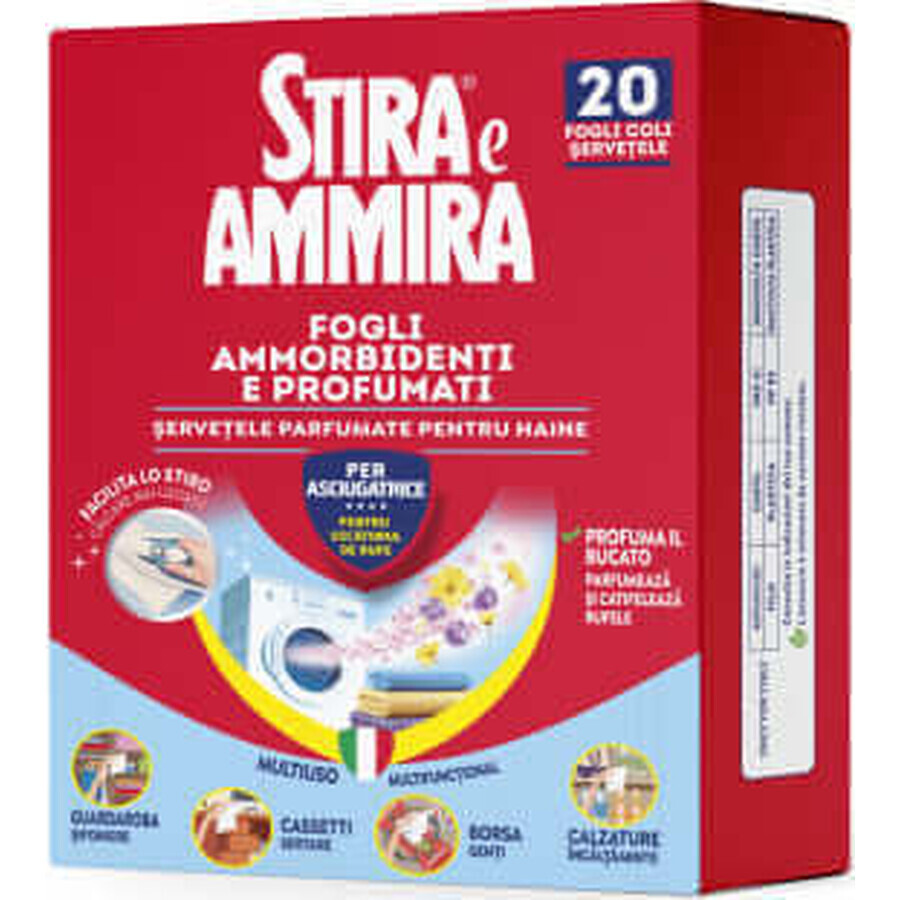 Stira Ammira Stira&amp;Ammira scented laundry dryer wipes, 20 pcs