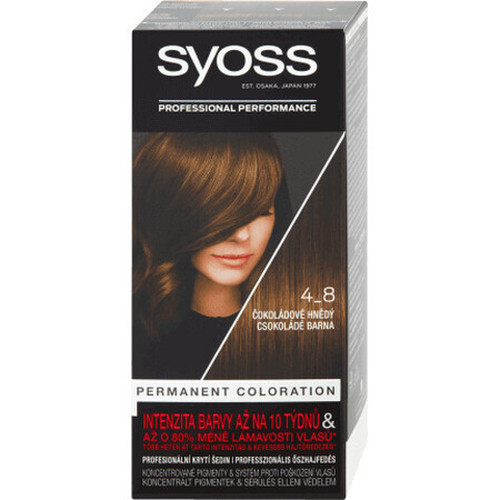 Syoss Color Tinte Permanente 4-8 Castaño Chocolate, 1 ud.