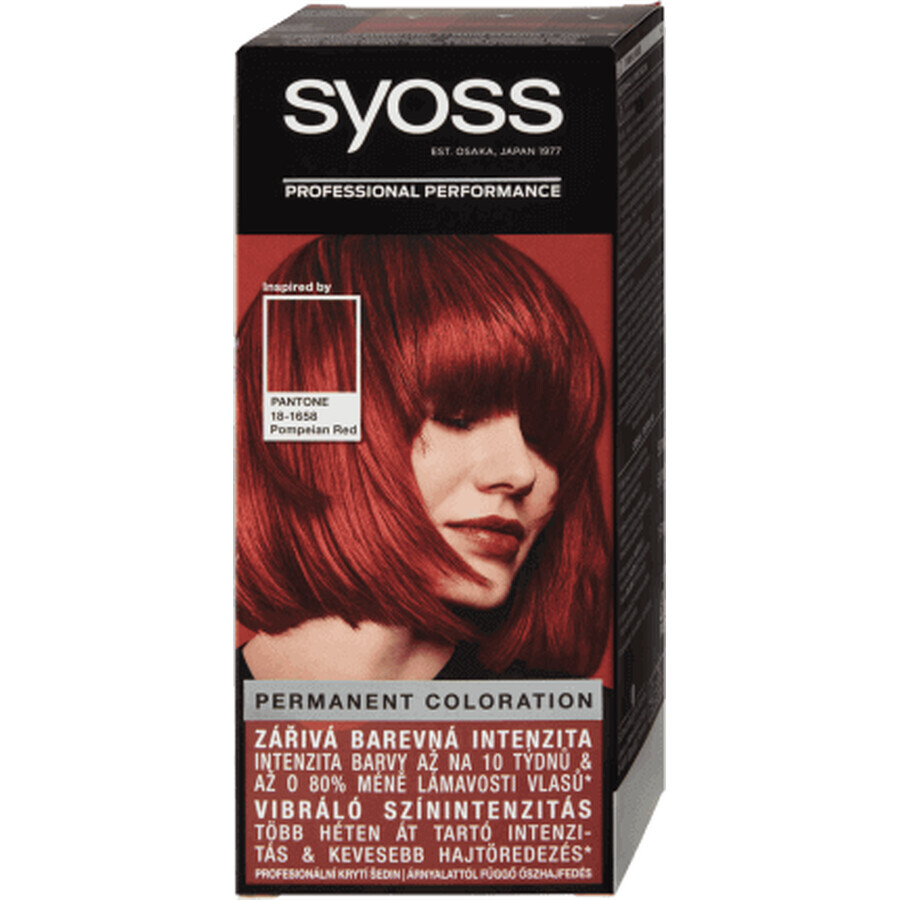 Syoss Color Tintura permanente per capelli 5-72 pompetta rosso, 1 pz