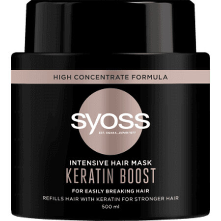 Syoss Keratin Boost maschera intensiva per capelli fragili, 500 ml