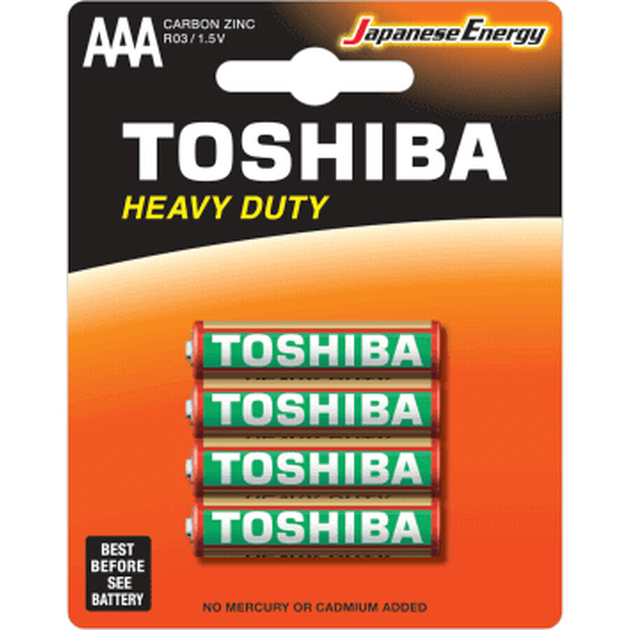 Toshiba Batterie R3 zinco hd, 4 pz