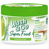 Wash&Go Maschera per capelli all'avocado per capelli ribelli, 300 ml