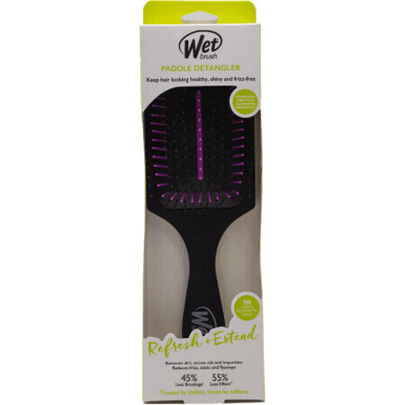 Wet Brush Cepillo de pelo de pala con infusión de carbón vegetal, 1 ud.