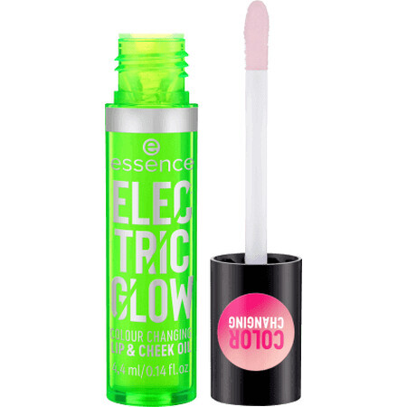 Essence cosmetics ELECTRIC GLOW COLOUR CHANGING Ulei pentru buze și obraz, 4,4 ml