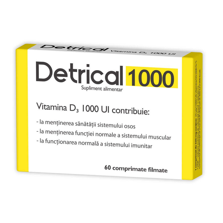 Detrical vitamin D 1000 IU, 60 tablets, Zdrovit