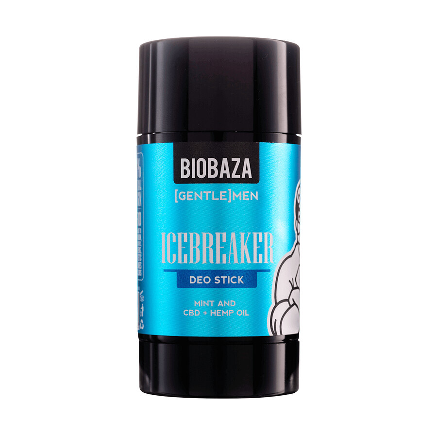Deodorante stick naturale senza alluminio per uomo, con olio di pino e menta, ICEBREAKER, Biobaza, 50 ml