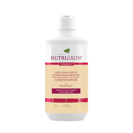 Nutrigrow, balsamo anticaduta e rigenerante per tutti i tipi di capelli con fitocheratina, Bio Balance, 300 ml