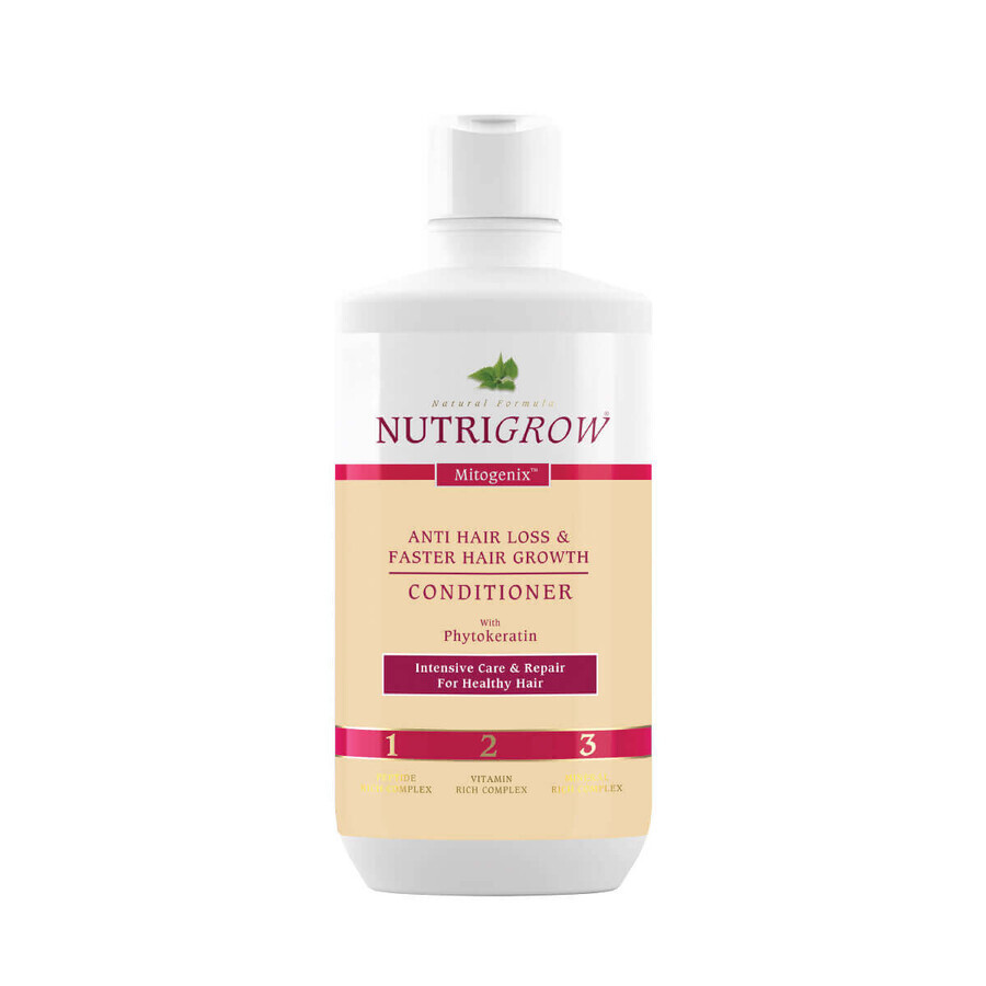 Nutrigrow, balsamo anticaduta e rigenerante per tutti i tipi di capelli con fitocheratina, Bio Balance, 300 ml