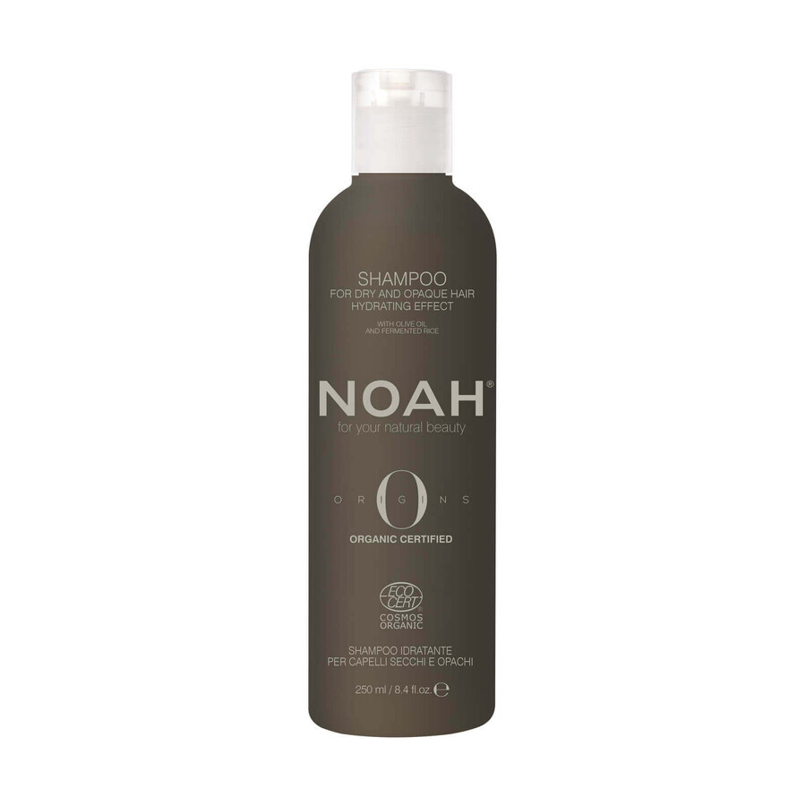 Shampoo idratante BIO con olio d'oliva per capelli secchi e fragili, Noah, 250 ml