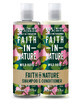 Set shampoo e balsamo con rosa canina, per tutti i tipi di capelli, Faith in Nature, 2 x 400 ml