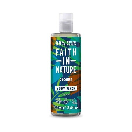 Gel doccia naturale, idratante, al cocco, Faith in Nature, 100 ml