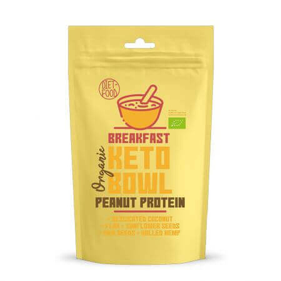 Keto Bowl Proteine ​​di arachidi biologiche, 200 g, Diet Food