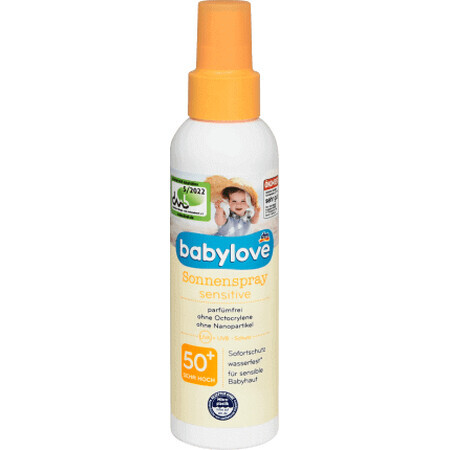 Babylove Spray protezione solare per pelli sensibili SPF 50+, 150 ml, 150 ml