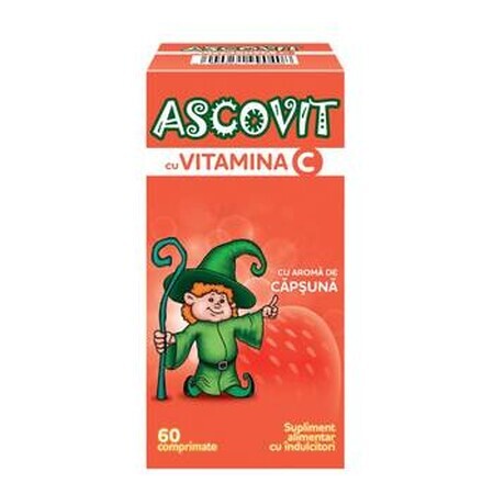 Ascovit con Vitamina C gusto fragola, 60 compresse, Perrigo