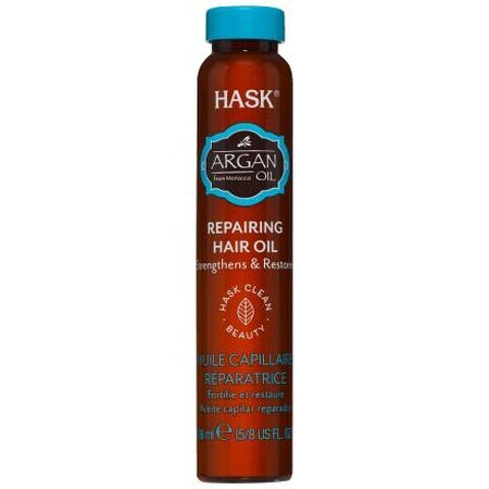 Hask Olio riparatore per capelli con olio di argan, 18 ml