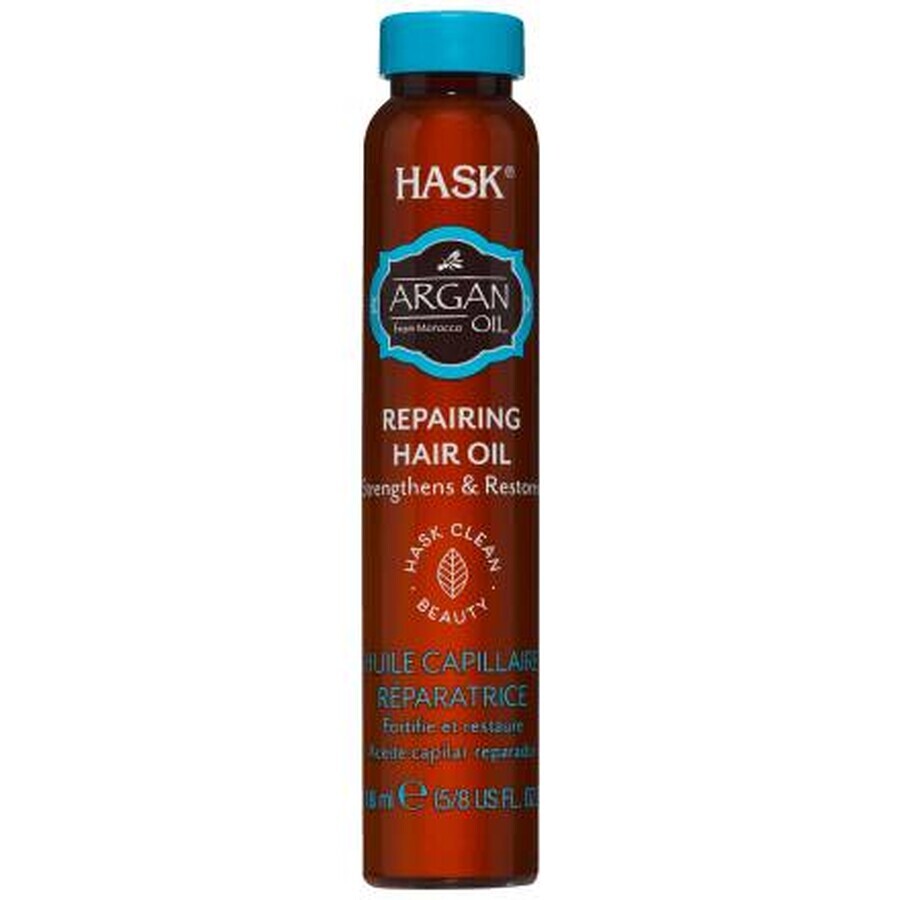 Hask Olio riparatore per capelli con olio di argan, 18 ml