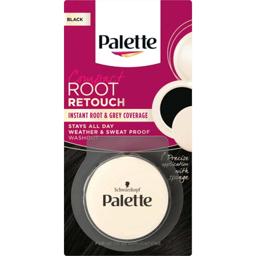 Schwarzkopf Palette Root Retouch correttore per coprire i capelli grigi Nero, 1 pz