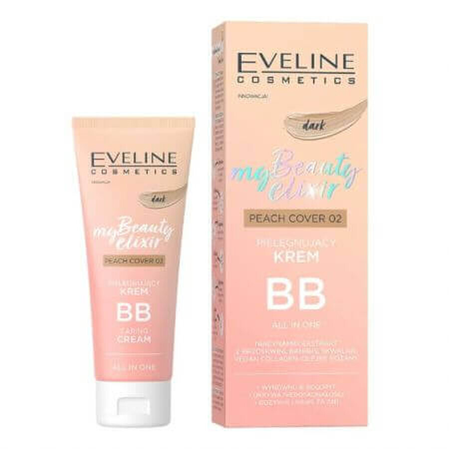 BB Cream My Beauty Elixir, Cover Pesca 02, 30 ml, Eveline Cosmetics