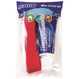 Set da viaggio Mini spazzolino da denti, medio, 1 pezzo + dentifricio, 15 ml, Banat