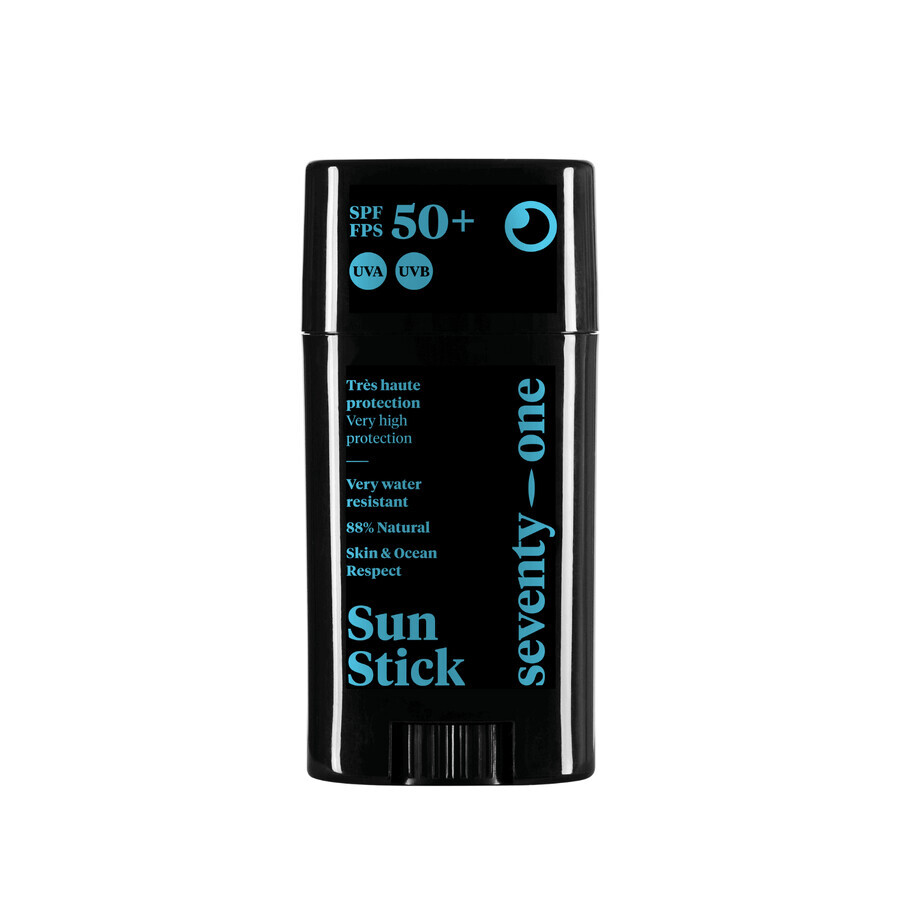Stick solare waterproof per viso SPF 50 The Ocean Blue, 15 g, Seventy One Percent