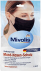 Mivolis Medical maschera per la bocca per adulti (nera), 10 pz