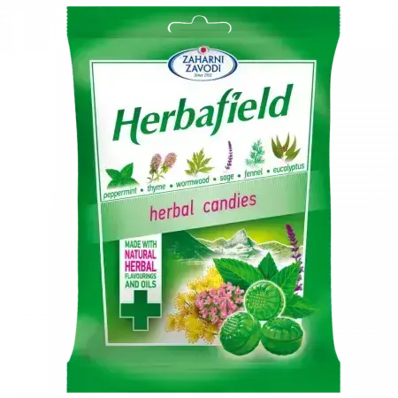 Gocce con aroma di menta ed erbe, 85 g, Herbafield