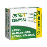 Ostart Complex Ca + Mg + Zn + Se + D3, 40 compresse rivestite con film, Fiterman Pharma
