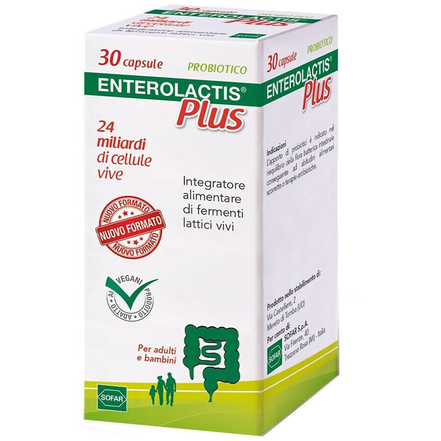 Enterolactis Plus, 30 capsule, Integratore Probiotico, Sofar recensioni