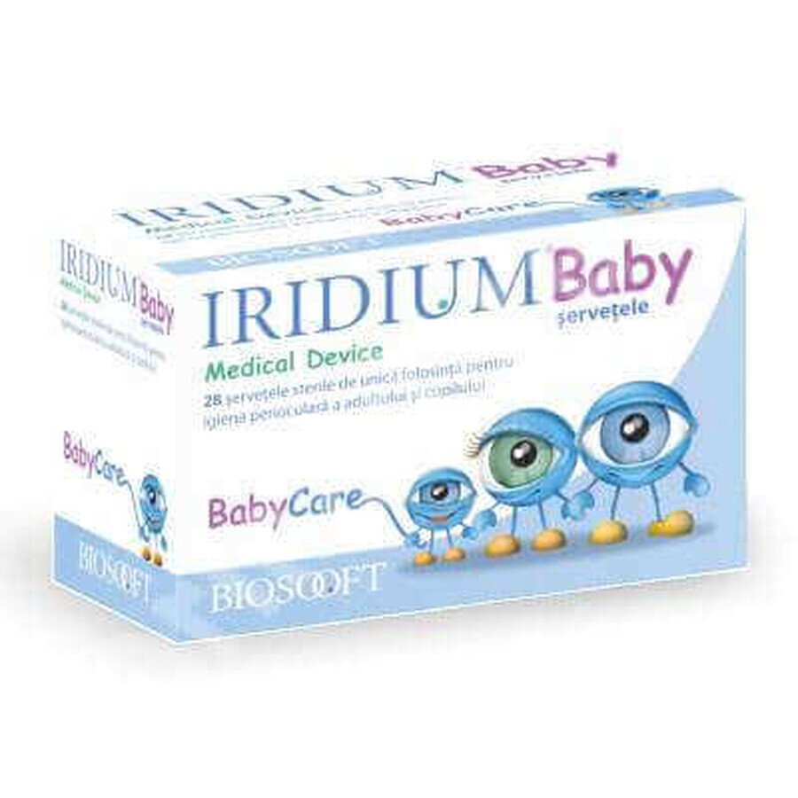 Tovaglioli sterili Iridium Baby, 28 pezzi, Bio Soft Italia