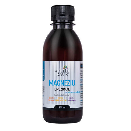 Magnesio liposomiale con vitamina B6, liquido, 200 ml, Adelle Davis