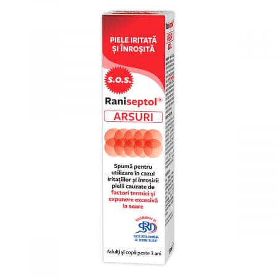 Raniseptol Burns schiuma con 20% pantenolo, 150 ml, schiacciato