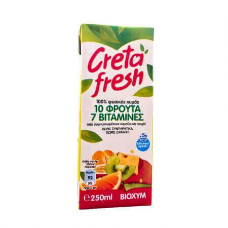 Succo naturale con 10 frutti e 7 vitamine, 250 ml, Creta Fresh
