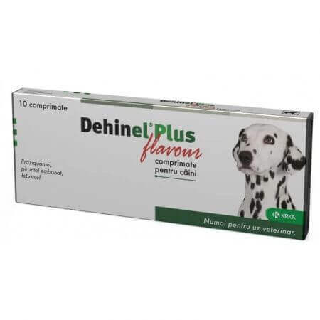 Antiparassitario interno per cani di piccola e media taglia Dehinel Plus Flavour, 10 compresse, KRKA