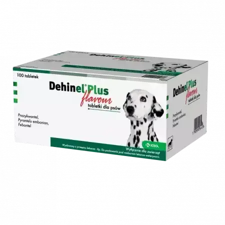 Antiparassitario interno per cani di piccola e media taglia Dehinel Plus Flavour, 100 compresse, KRKA
