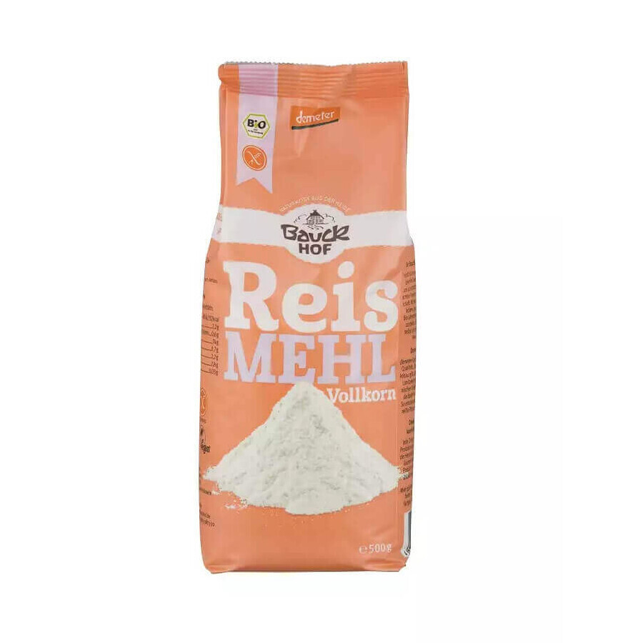 Farina di riso bio senza glutine, 500 g, BauckHof
