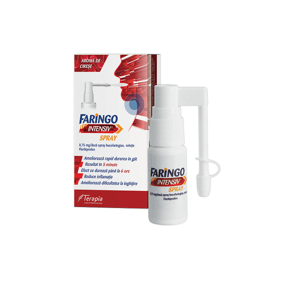 Faringo Intensiv Spray 8,75 mg/dose, 15 ml, Terapia