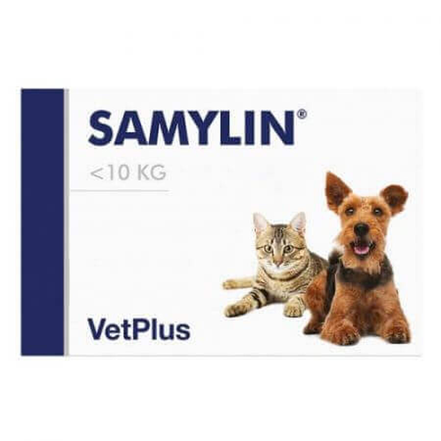 Integratore nutraceutico per il mantenimento della salute del fegato nei cani e gatti <10 kg Samylin Small Breed, 30 compresse, VetPlus