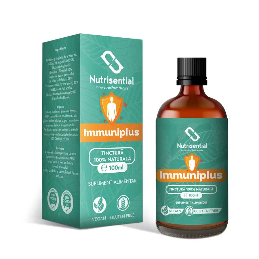 Tintura per sostenere l'immunità, Immuniplus, Nutrisential, 100 ml
