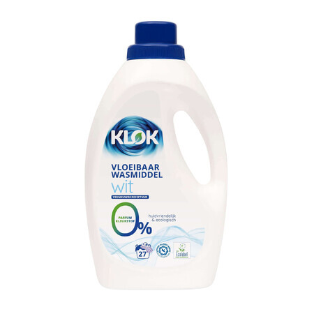 Detersivo liquido per bucato bianco, 1.485ml/27 lavaggi, Klok