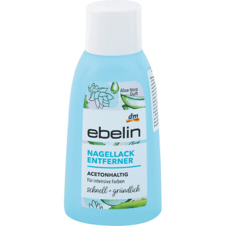 Ebelin Solvente per unghie con acetone al profumo di aloe vera, 125 ml