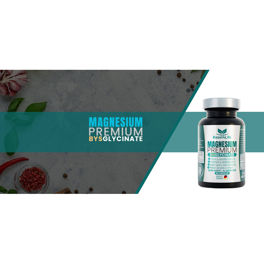 Magnesium Premium Bysglicinate, 60 capsule, Boost4Life