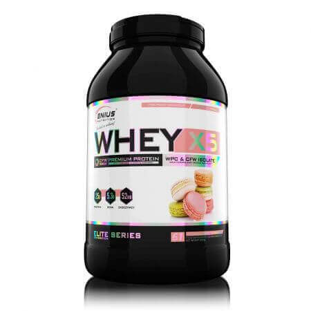 Macarons proteici in polvere Whey-X5, 2000 g, Genius Nutrition