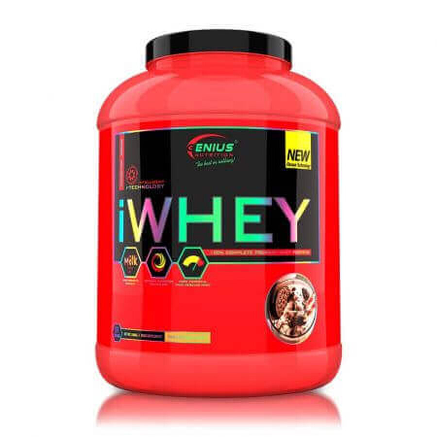 Proteine ​​in polvere al gusto di iWhey Cookies & Cream, 2000 g, Genius Nutrition