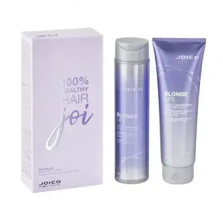 Confezione Shampoo 300 ml + Balsamo 250 ml Blonde Life Violet per la cura dei biondi freddi Joico